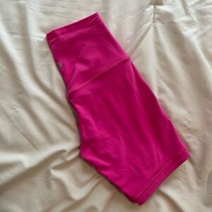 Sonic Pink Lululemon biker shorts